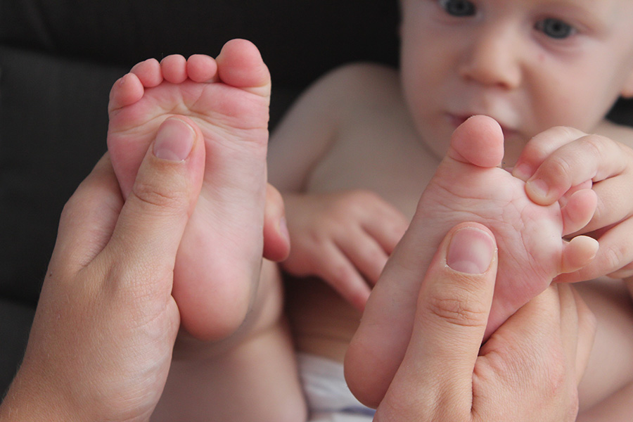 Baby Fuß Massage